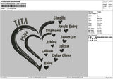 Titatext Embroidery File 6 sizes