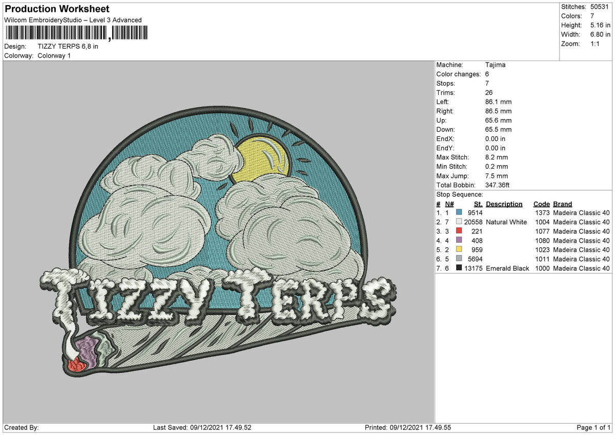Tizzy Treps Embroidery
