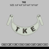 Tke EMbroidery File 6 sizes