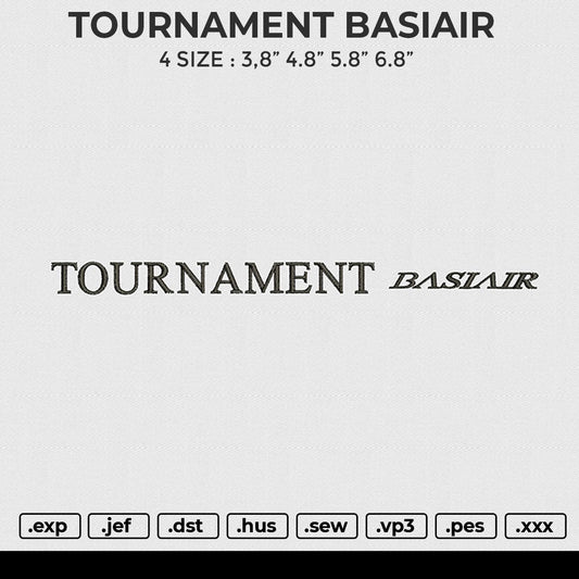 TOURNAMENT BASIAIR Embroidery File 6 size