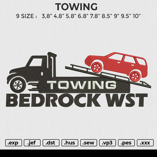 TOWING 070125 Embroidery File 6 size