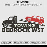TOWING 070125 Embroidery File 6 size