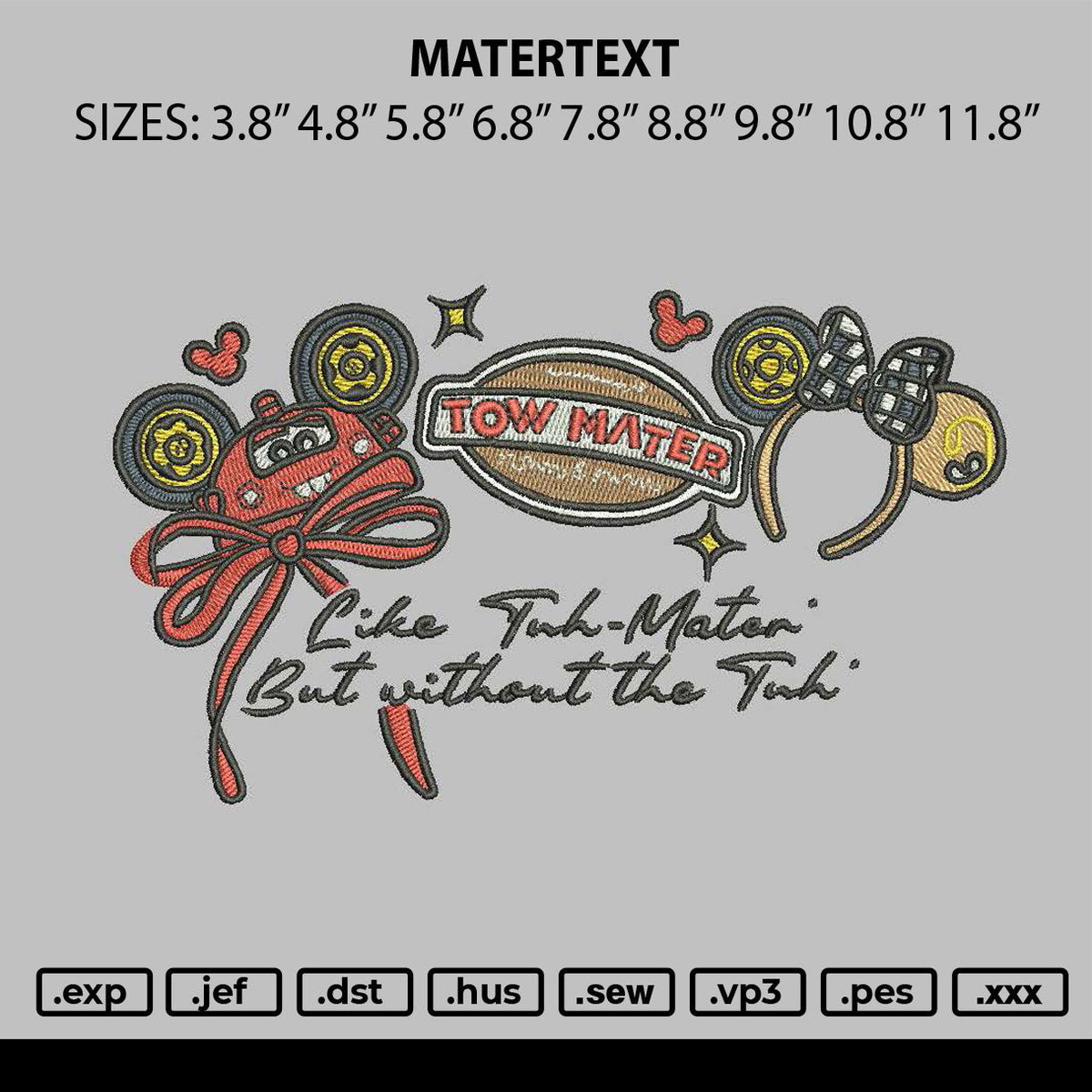 Matertext 3108 Embroidery File 6 sizes