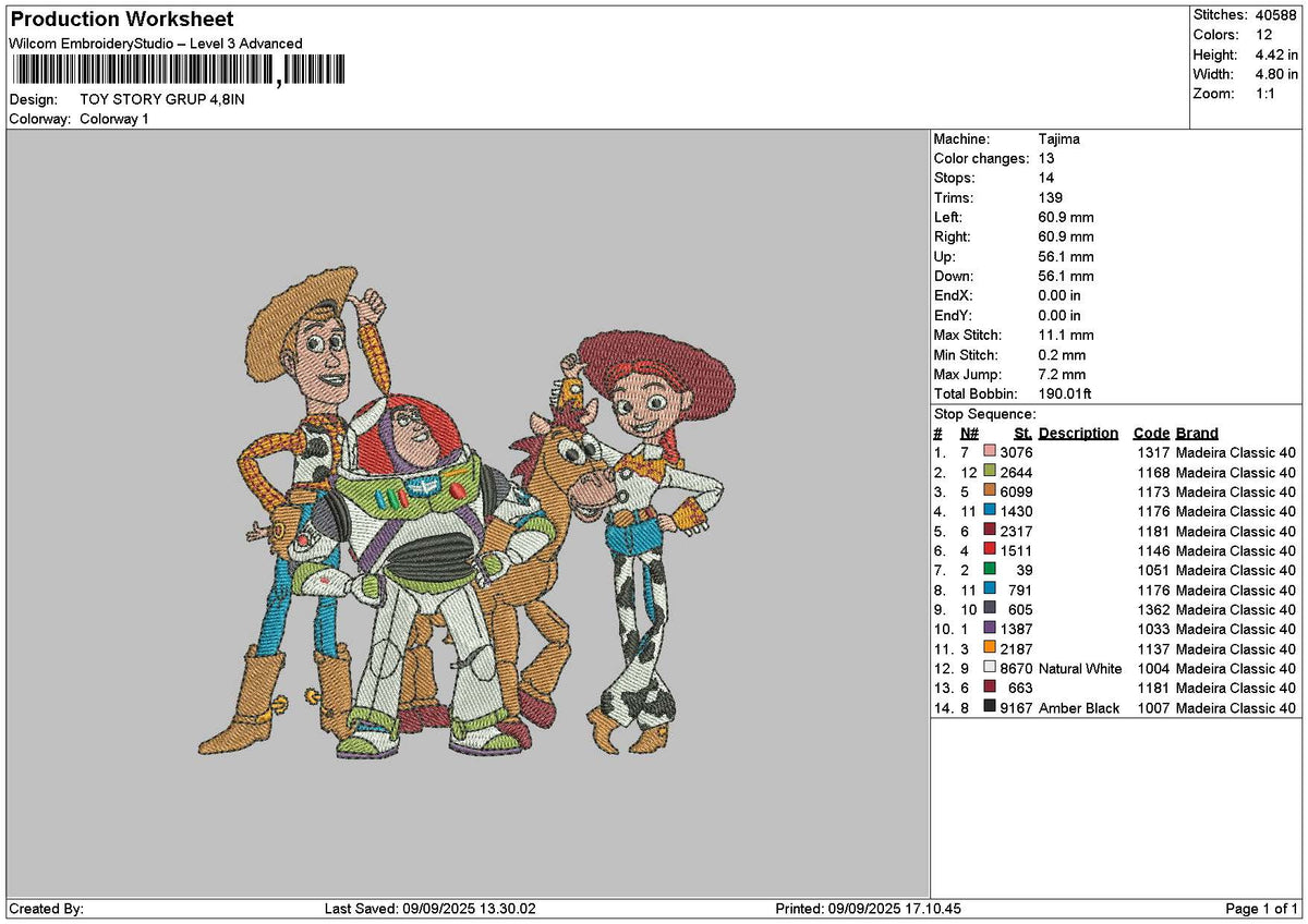 Ts Group 01 Embroidery File 6 sizes