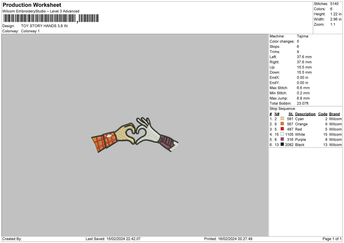 Woodyhands 02 Embroidery File 6 sizes