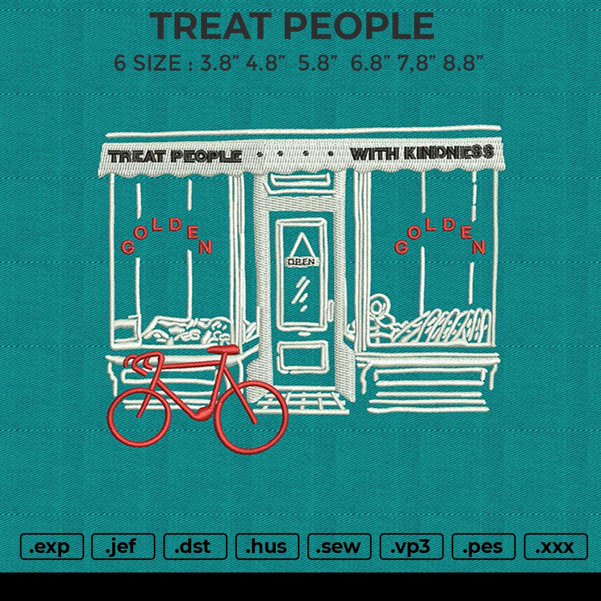TREAT PEOPLE Embroidery File 6 size