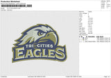 TRI CITIES EAGLE Embroidery File 6 sizes