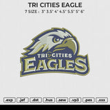 TRI CITIES EAGLE Embroidery File 6 sizes