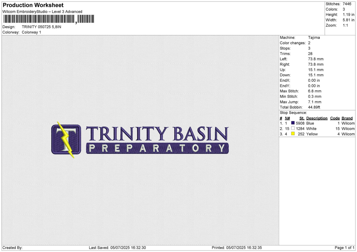 TRINITY 050725 Embroidery File 6 size