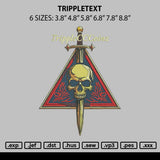 Trippletext Embroidery File 6 sizes