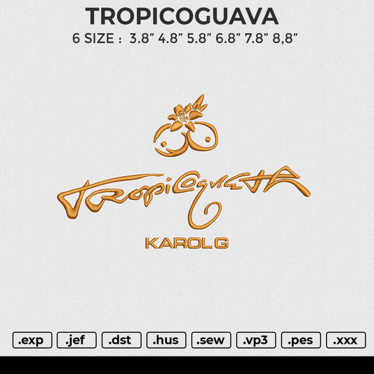 TROPICOGUAVA Embroidery File 6 size