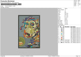 Monkey V1 Embroidery File 6 sizes