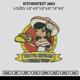 Kitchentext 2802 Embroidery File 6 sizes