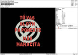 Tuvastext Embroidery File 6 sizes