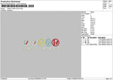 Twentytext 01 Embroider File 6 sizes