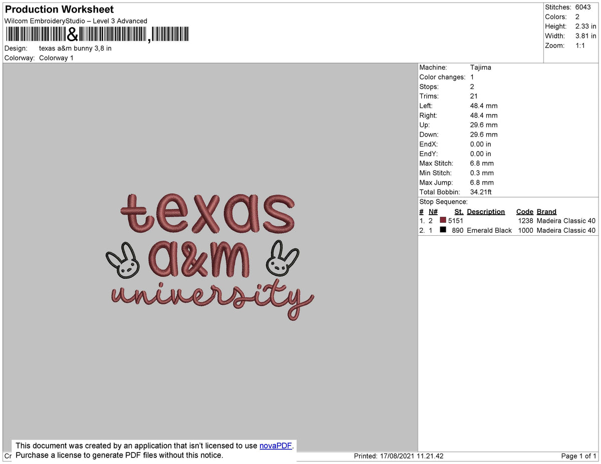 Texas A&M Bunny