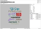Fearless Texts Embroidery File 6 sizes