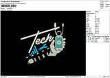 Techtext 1612 Embroidery File 6 sizes