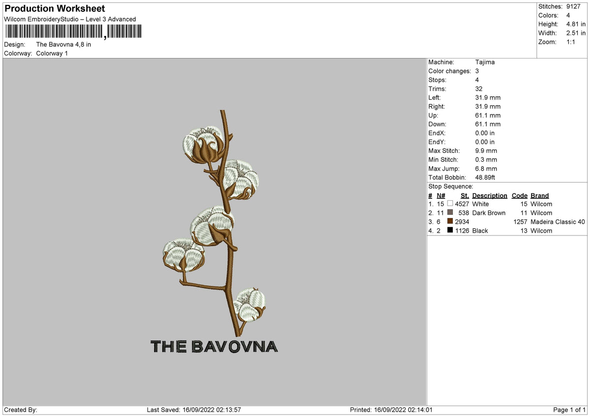 the bavovna Embroidery