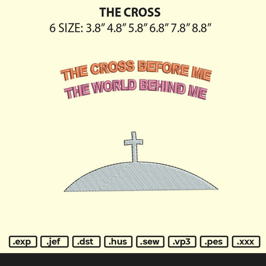 The Cross Embroidery File 6 sizes