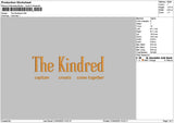 Kindredtext Embroidery File 6 sizes