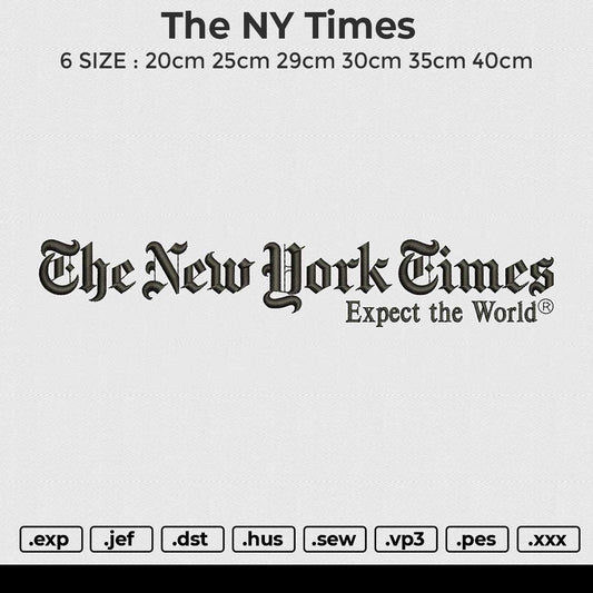 The NY Times Embroidery File 6 size