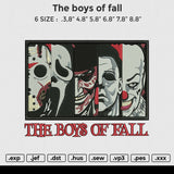 The boys of fall Embroidery File 6 size