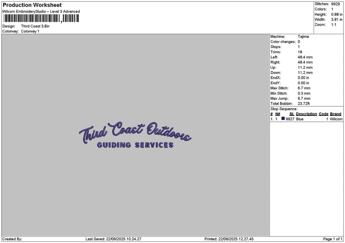 Coast Text 02 Embroidery File 6 sizes