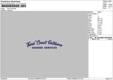 Coast Text 02 Embroidery File 6 sizes