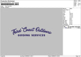 Coast Text 02 Embroidery File 6 sizes