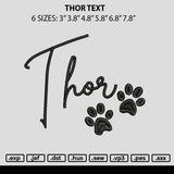 Thortext Embroidery File 6 sizes