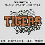TIGERS VOLLEY BALL Embroidery File Machine Pattern