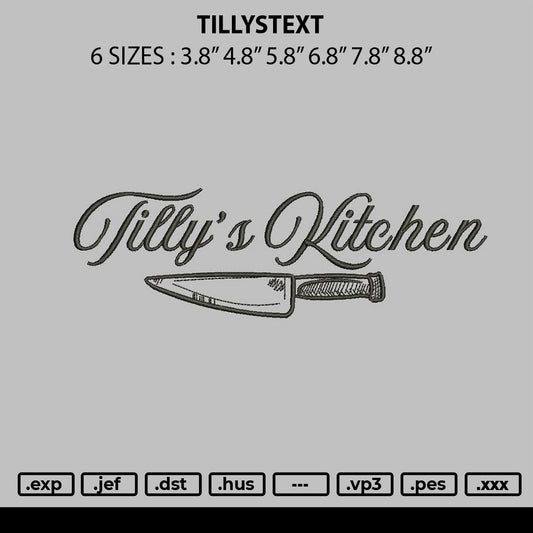 Tillystext Embroidery File 6 sizes