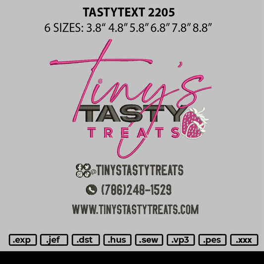 Tinytext Embroidery File 6 sizes