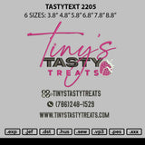 Tinytext Embroidery File 6 sizes