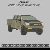 Car 0501 Embroidery File 6 sizes