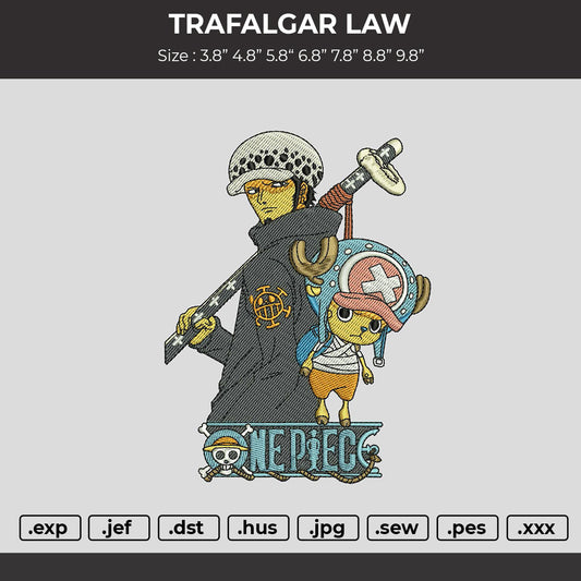 TRAFALGAR LAW Embroidery Machine Design File