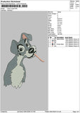 Dog Grey Embroidery File 6 sizes