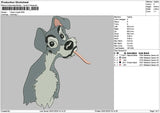 Dog Grey Embroidery File 6 sizes
