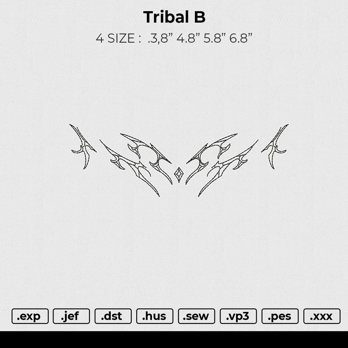 Tribal B Embroidery