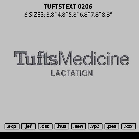 Tuftstext 0206 Embroidery File 6 sizes
