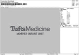 Tuftstext Embroidery File 6 sizes