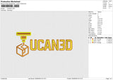 UCAN3D Embroidery File 6 sizes
