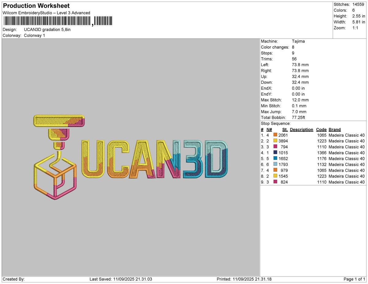 UCAN3D gradation
