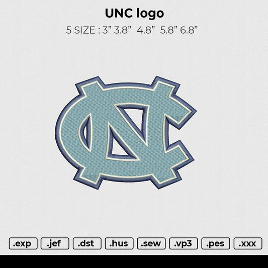 UNC logo Embroidery