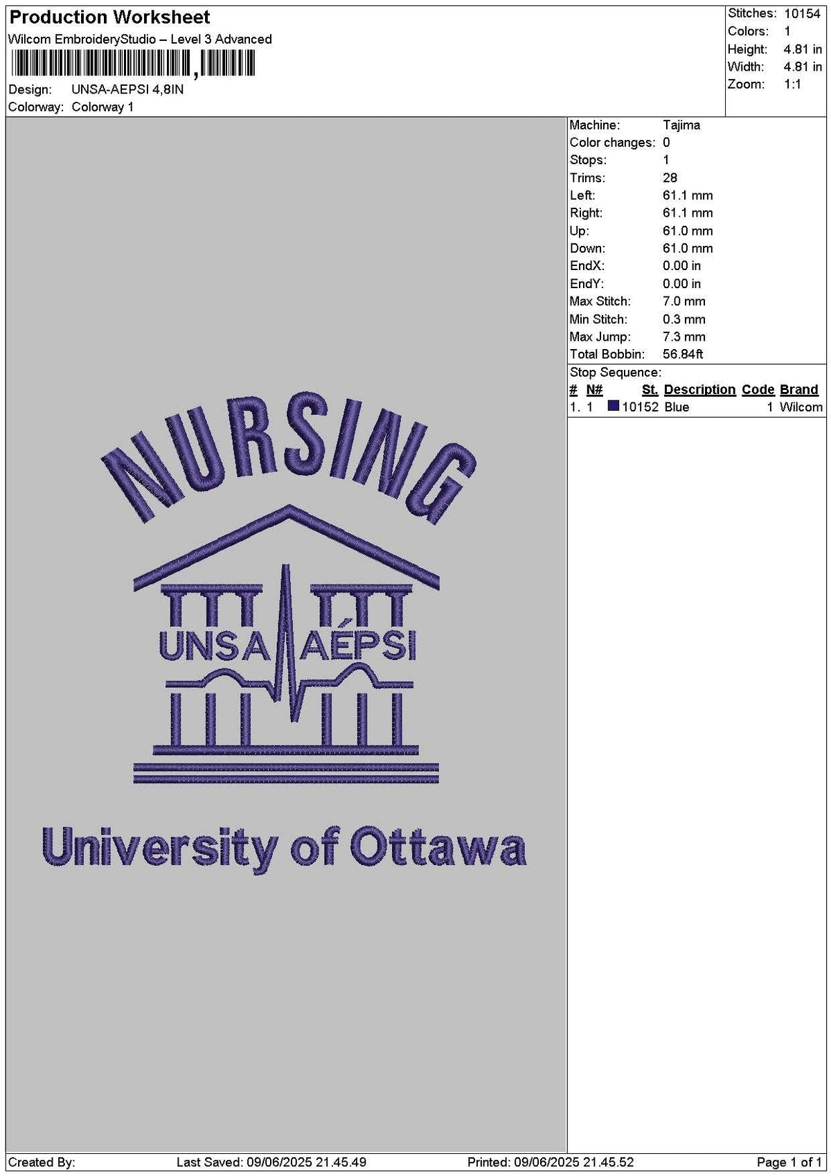 Unsatext Embroidery File 6 sizes