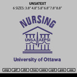 Unsatext Embroidery File 6 sizes