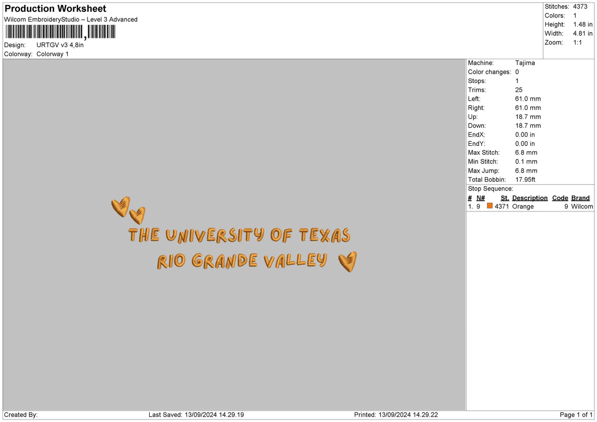 Urtgvtext V3 Embroidery File 6 sizes