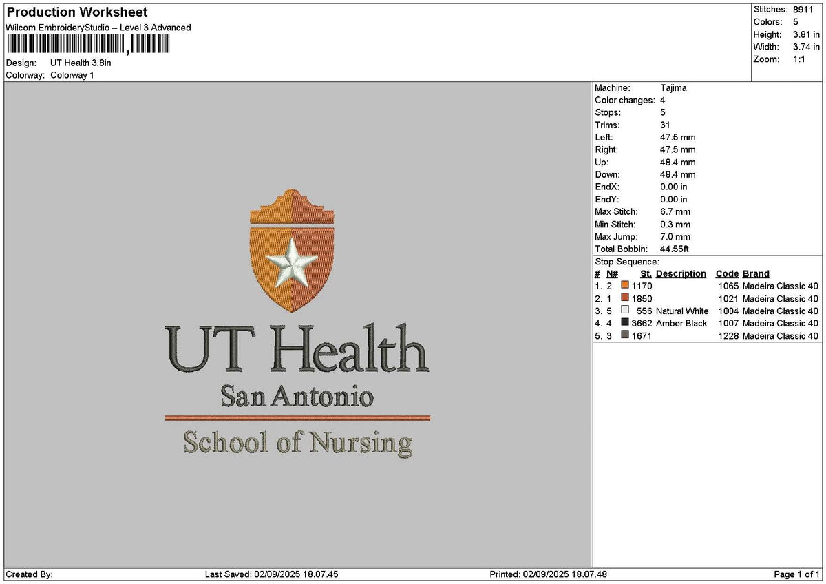 Healthtext 0209 Embroidery File 6 sizes