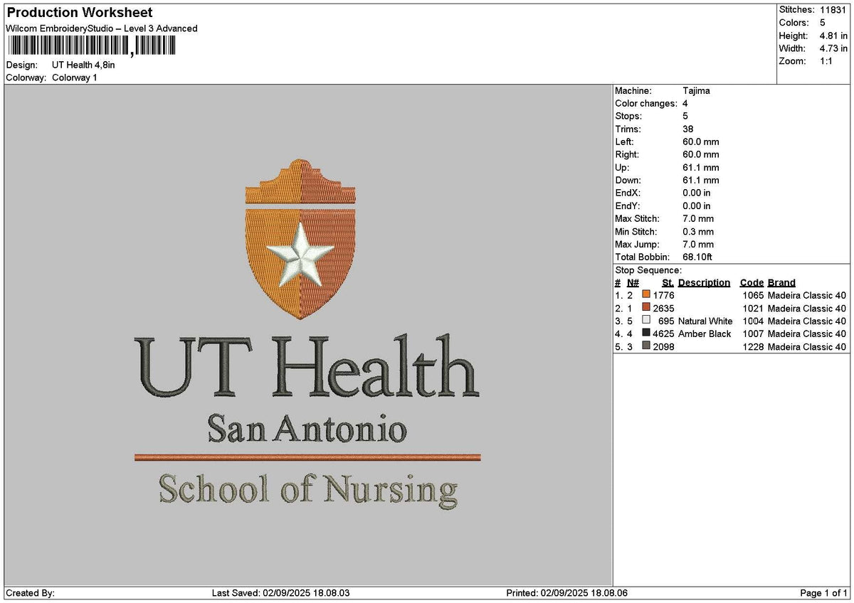 Healthtext 0209 Embroidery File 6 sizes